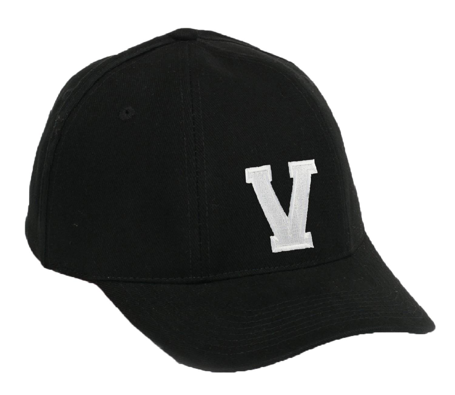 Mfaz Morefaz Ltd Men's V Morefaz Casual Baseball Cap A-Z Letter Alphabet Embroidered Hat Hats Caps Adjustable Strap Snap Back (V) Mfaz Ltd
