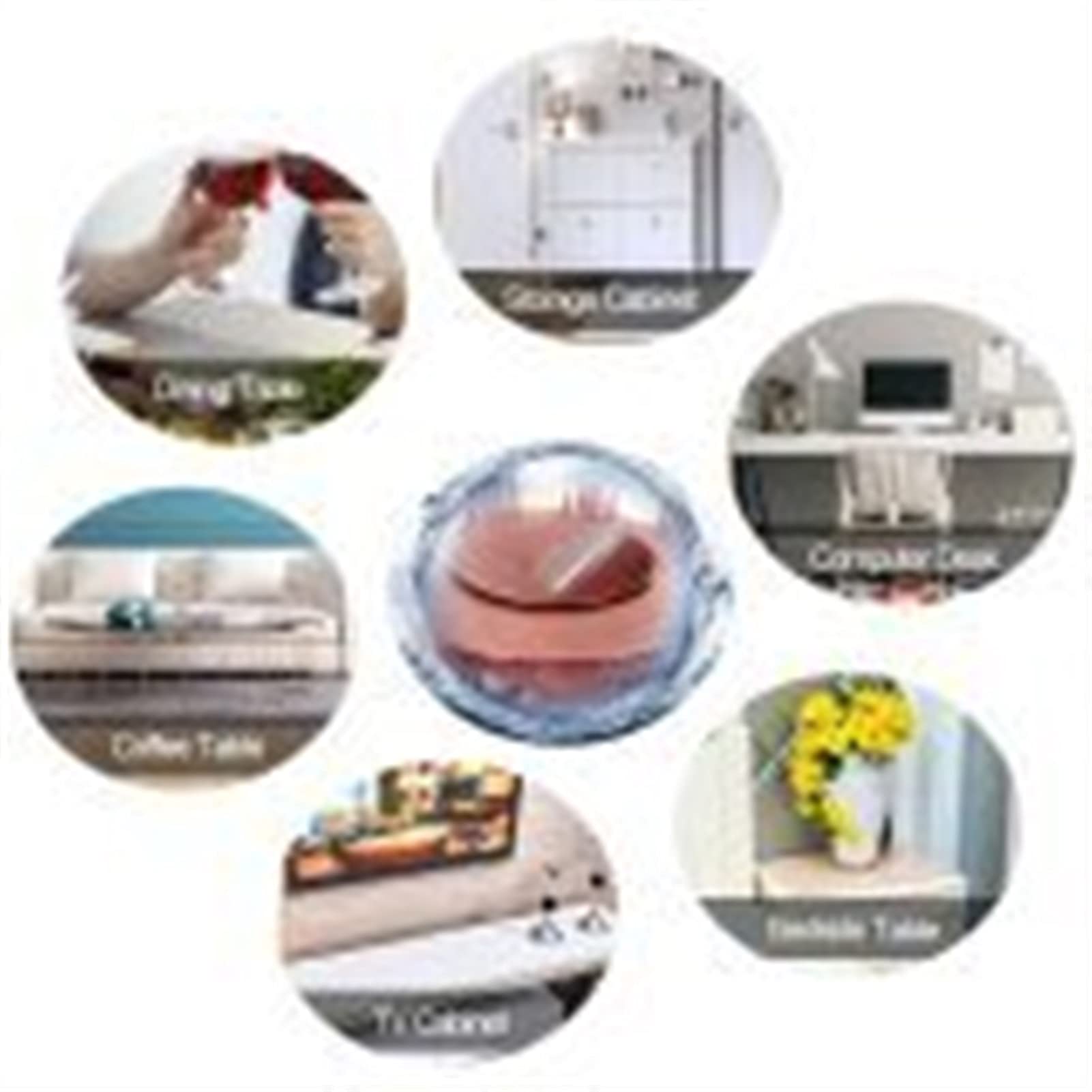 DTDMY Pellicola per tovaglia in plastica Trasparente, tovaglia Rotonda in Vinile/da tavola in Vinile/Tavolo e sedie Cover all'aperto/copertine da Tavolo per mobili da Giardino