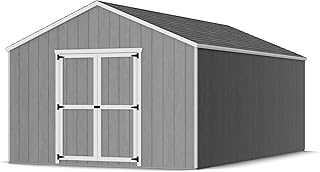 Little Cottage Co. 12x20 Value Gable Shed, Outdoor Wood Storage Do-It-Yo...