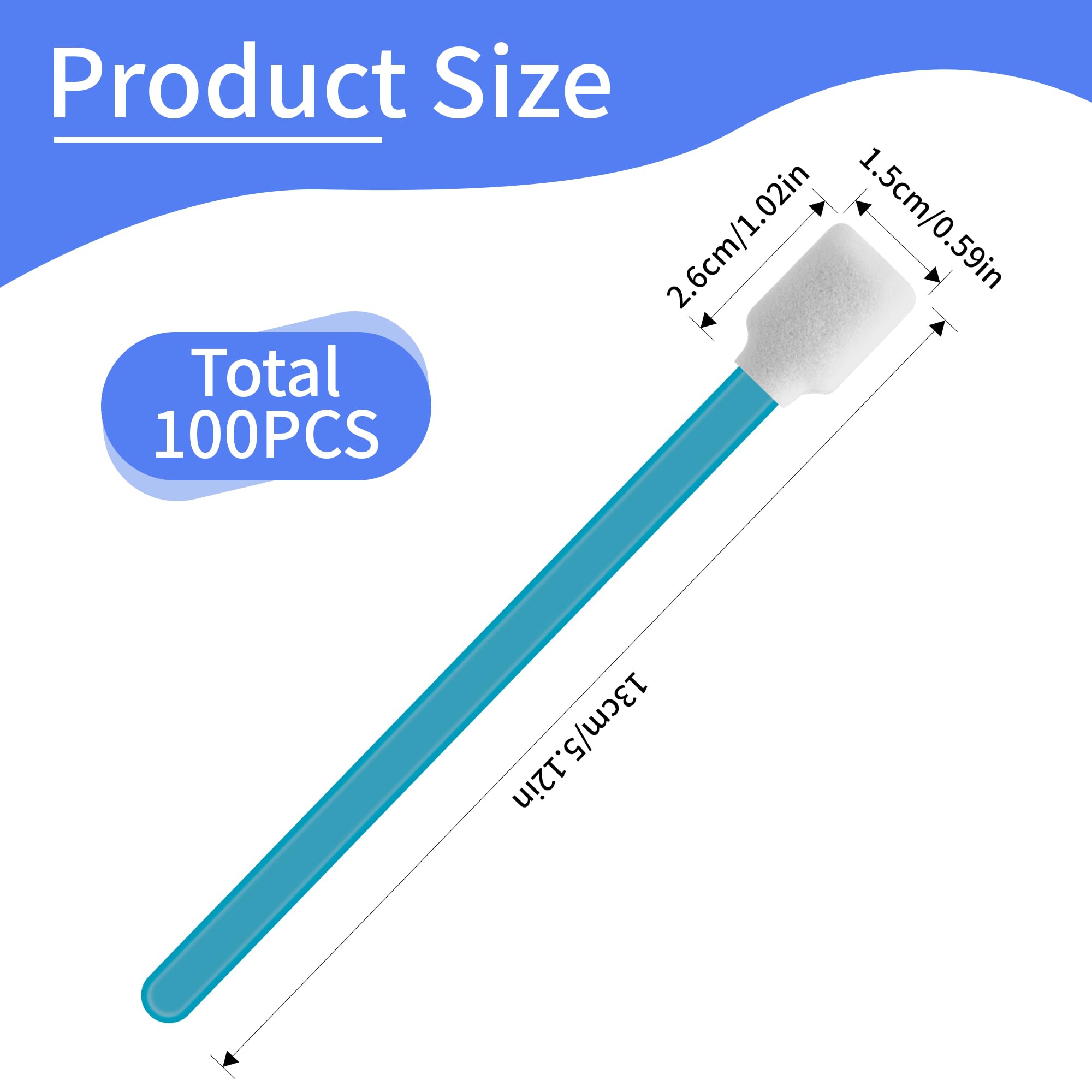 Lint-Free Foam Swabs - Precision Cleaning Sticks -2 Lint-Free Foam Swabs - Precision Cleaning Sticks -2