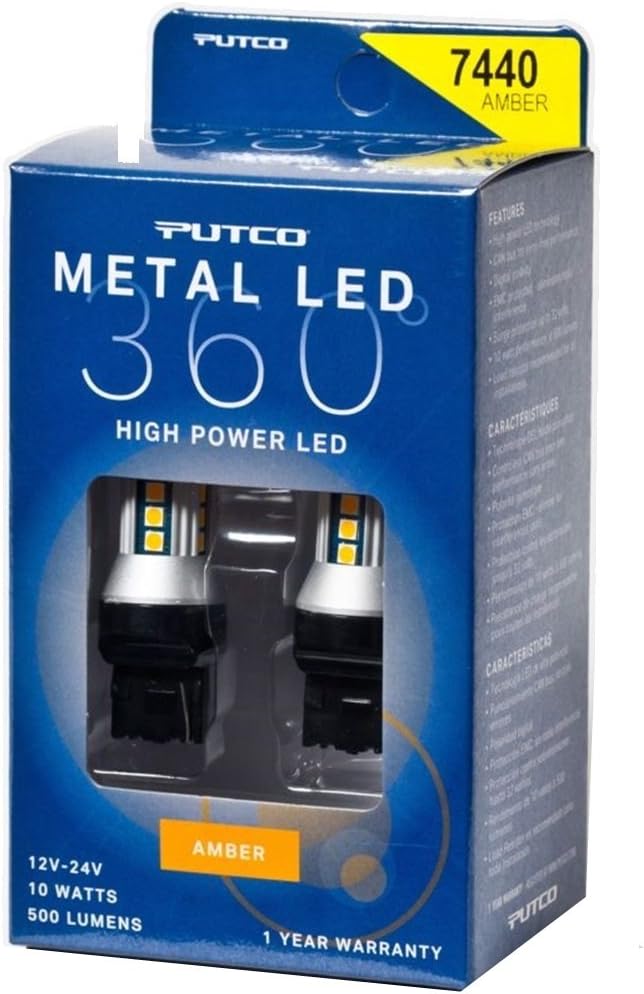 Putco 347440A-360 Metal LED Bulb, 1 Pack