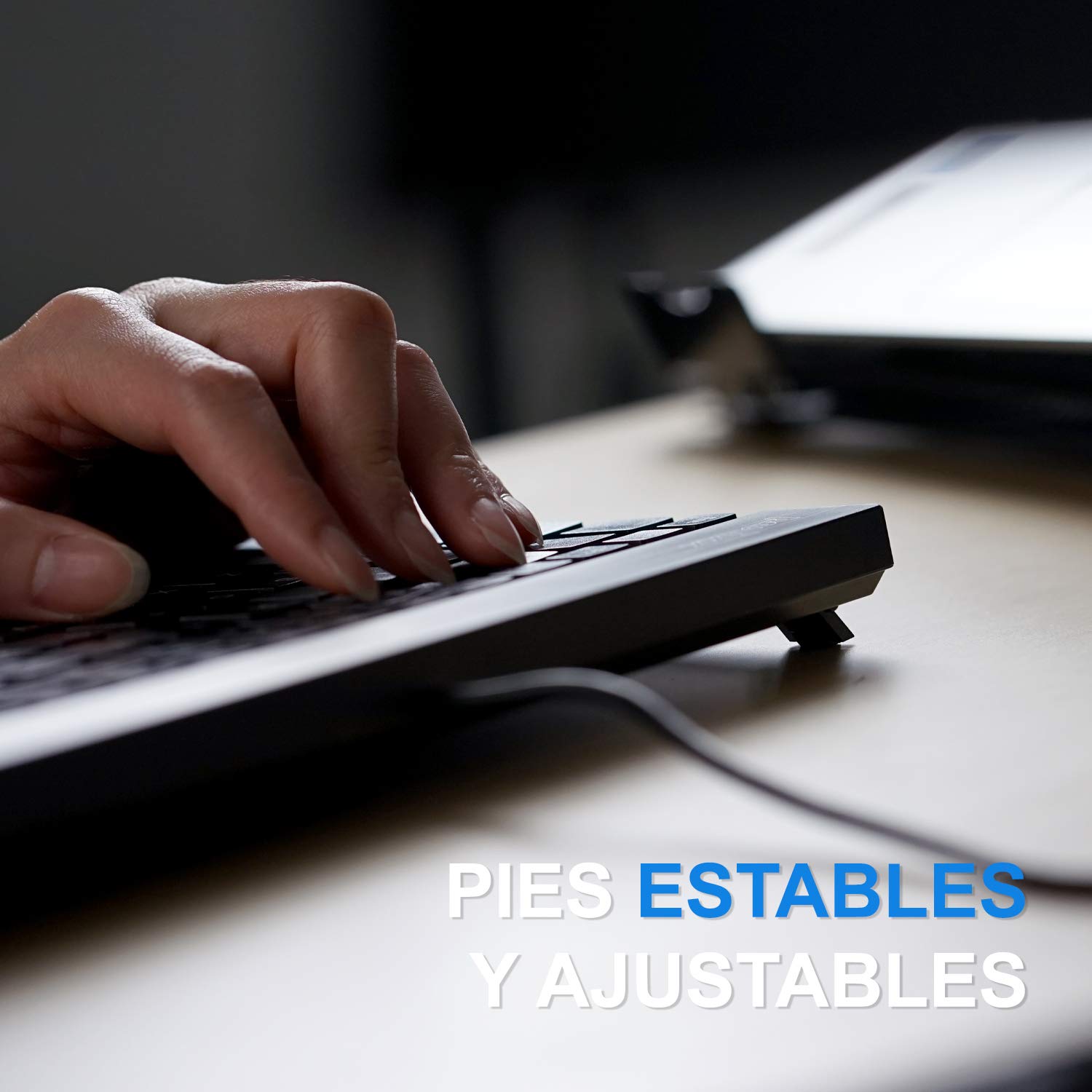 PERIBOARD-426ES Mini Teclado con Cable USB - Negro - QWERTY Español, Negro 5