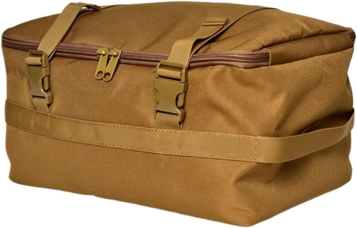 Storage Bag Camping Cyling Organizer Outdoor Hiking Picnic Bags Stove Carry Pack Portable Sorting Mounting Pouch(Khaki)