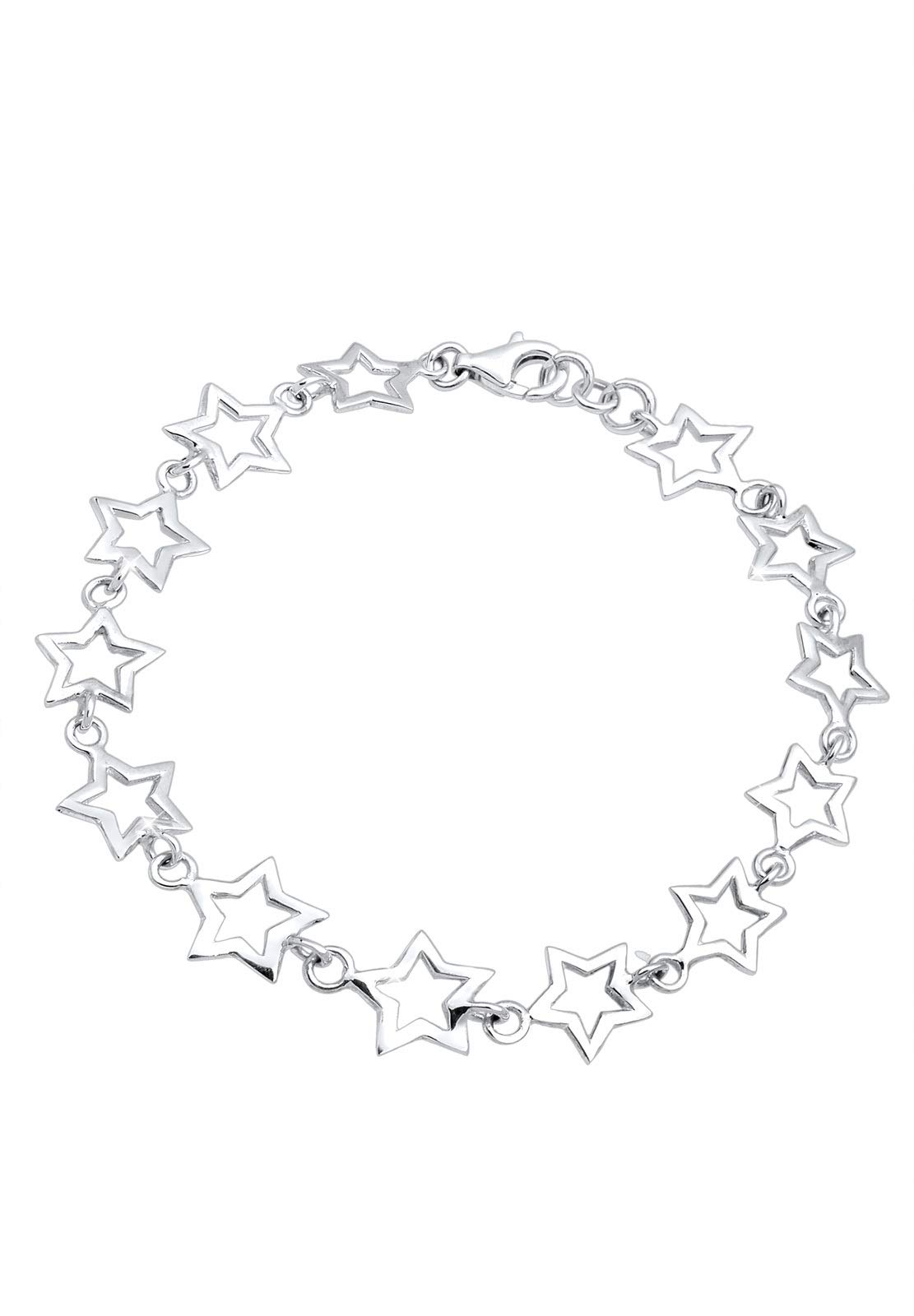 Elli Women's 925 Sterling Silver Xilion Cut Bracelet of Length 19 cm