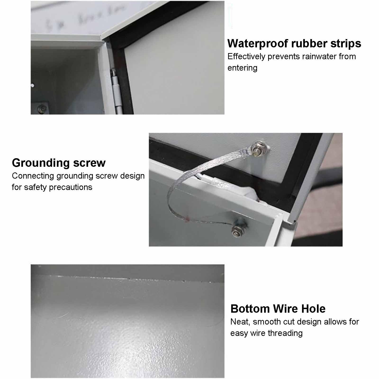 Caja Estanca Exterior Electrica Ip65, Caja Conexiones con Placa de Montaje, Armario de Distribución con Cerradura para Montaje en Pared para Interior y Exterior(30x25x15cm/12X10X6in)