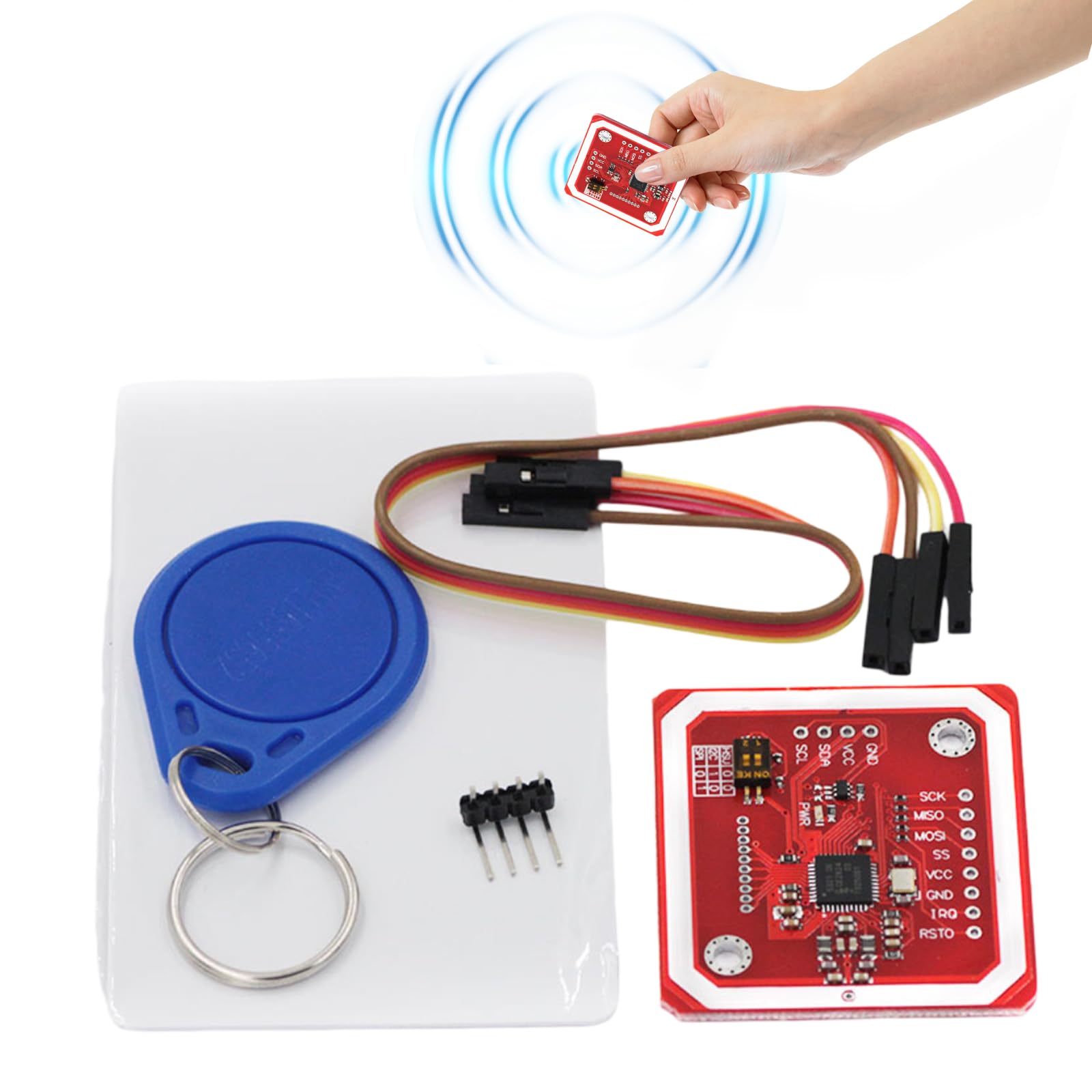 PN532 NFC moduł RFID, zestaw modułów do komunikacji bliskiego pola I2C, moduł odczytu kart NFC RFID, moduł do odczytu kart z kartą NFC, chipem i kartami, kompatybilny z telefonami Arduino i Android