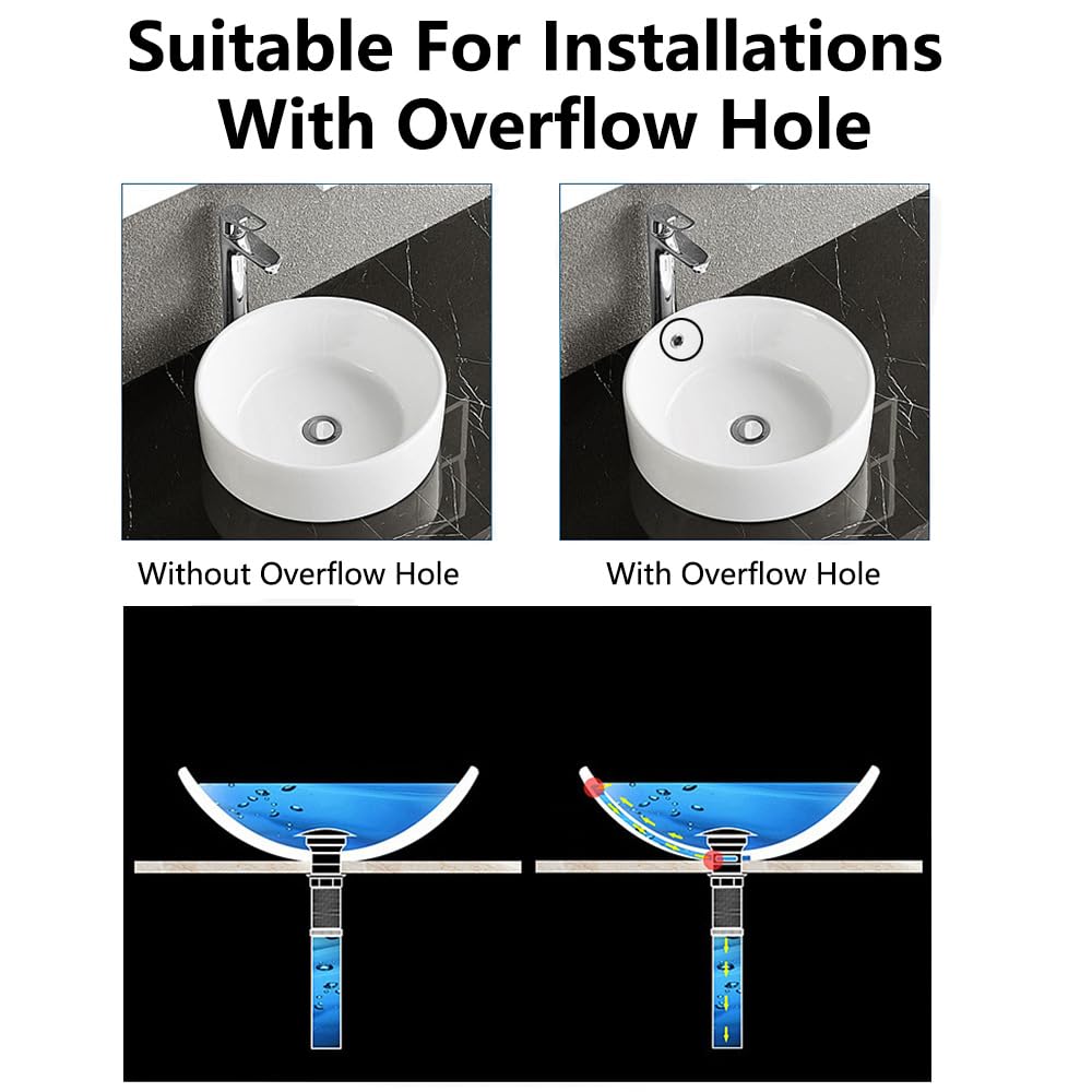 Siphon de lavabo et de bouteille d'évier - Siphon anti-odeurs réglable - Siphon d'évier pop-up universel G1 1/4" - Accessoire de système de plomberie