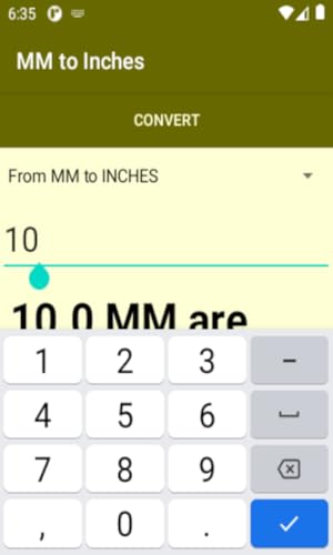 Converter mm to inches milimeters
