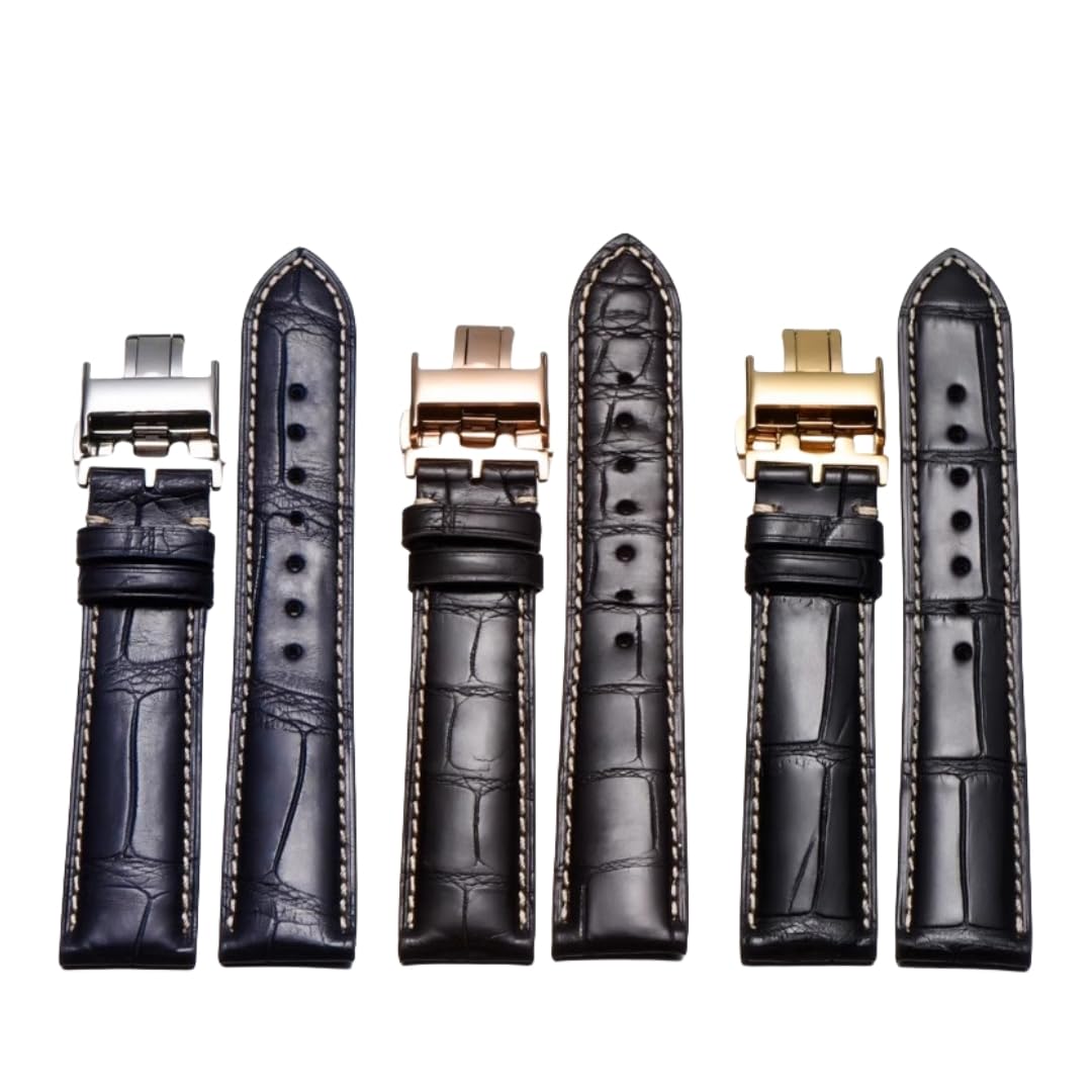 Bracelet en Cuir Authentique Souple Fermoir Papillon Bracelet en Cuir Remplacement Accessoires Réparation pour LONGINES Master Collection