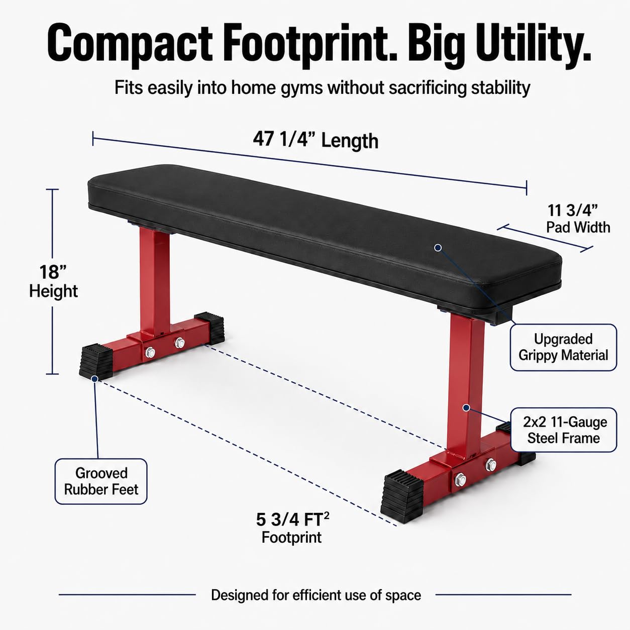 Fitness Flat Weight Bench, Heavy Duty Workout Bench For Home Gym, Folding Fitness Equipment For Strength Training, Adjustable Utility Platform For Dumbbells, Bar游戏副本, Lifting And Core Exercises