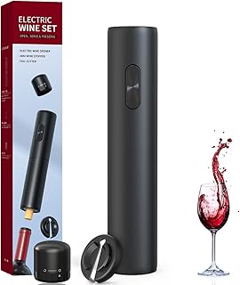 Electric Wine Opener, Portable Electric Corkscrew, Wine Corkscrew with Wine Cork and Automatic Foil Cutter for Wine Lovers Gift Home Kitchen Party Bar Wedding
