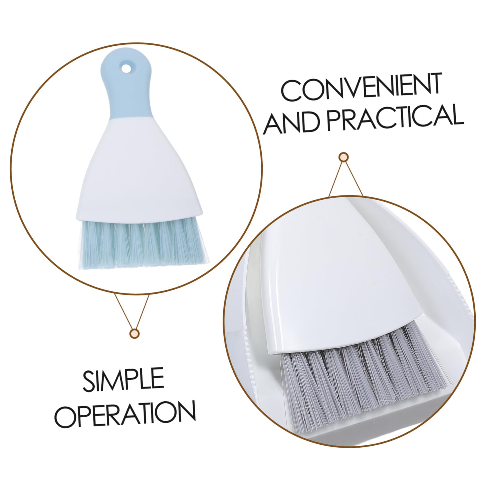 Set Cleaning Tools Brooms Dormitory Debris Cleaning Brush Small Brush Pan Car Detailing Brush Small Cleaning Broom Tool Mini Little Broom and Dustpan Hand Broom Brush Nylon ULDIGI