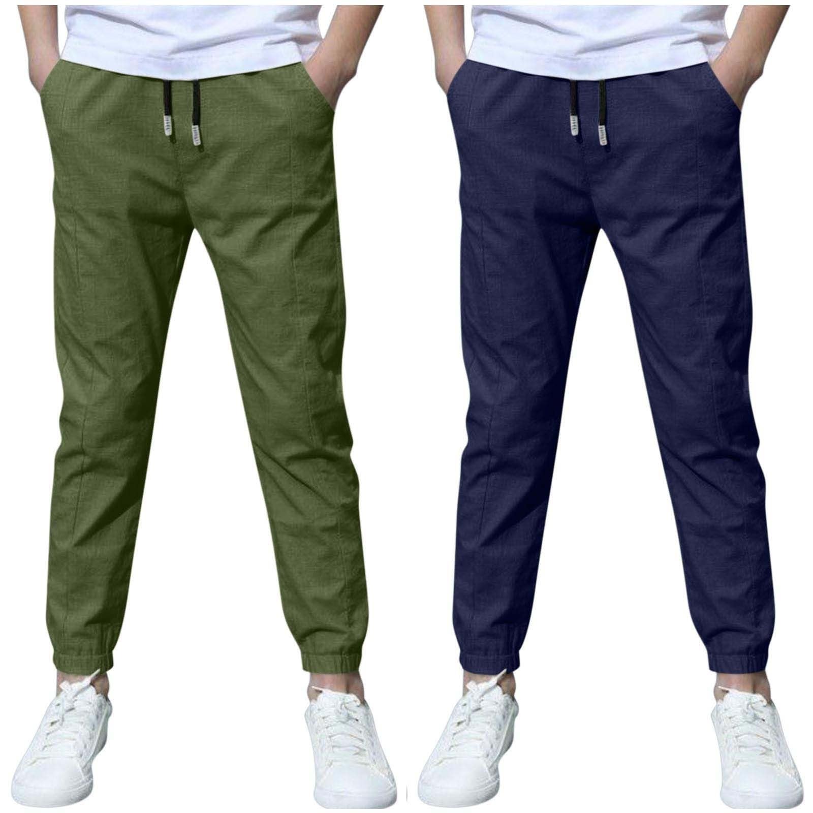 Cargohose für Jungen, Camouflage, Outdoor, Schule, elastische Taille, Jogginghose, leger, bequem, Jogginghose, 2 Stück