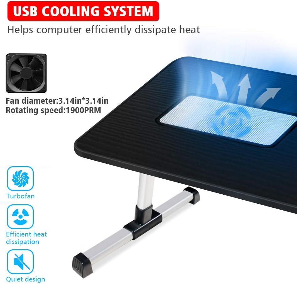Gеt Sресіаl Prісе LEYONA Bed Desk for Laptop, Portable Bed Table (1 Cooling Fan), 23.6 Adjustable Angle and Height laptop Stand with Foldable Legs, Laptop Table for Studying, Eating, Working on Bed/Office/Couch(Black) Flаѕh Dеаlѕ - 70% оƒƒ LEYONA Bed Desk for Laptop, Portable Bed Table (1 Cooling Fan), 23.6 Adjustable Angle and Height laptop Stand with Foldable Legs, Laptop Table for Studying, Eating, Working on Bed/Office/Couch(Black)