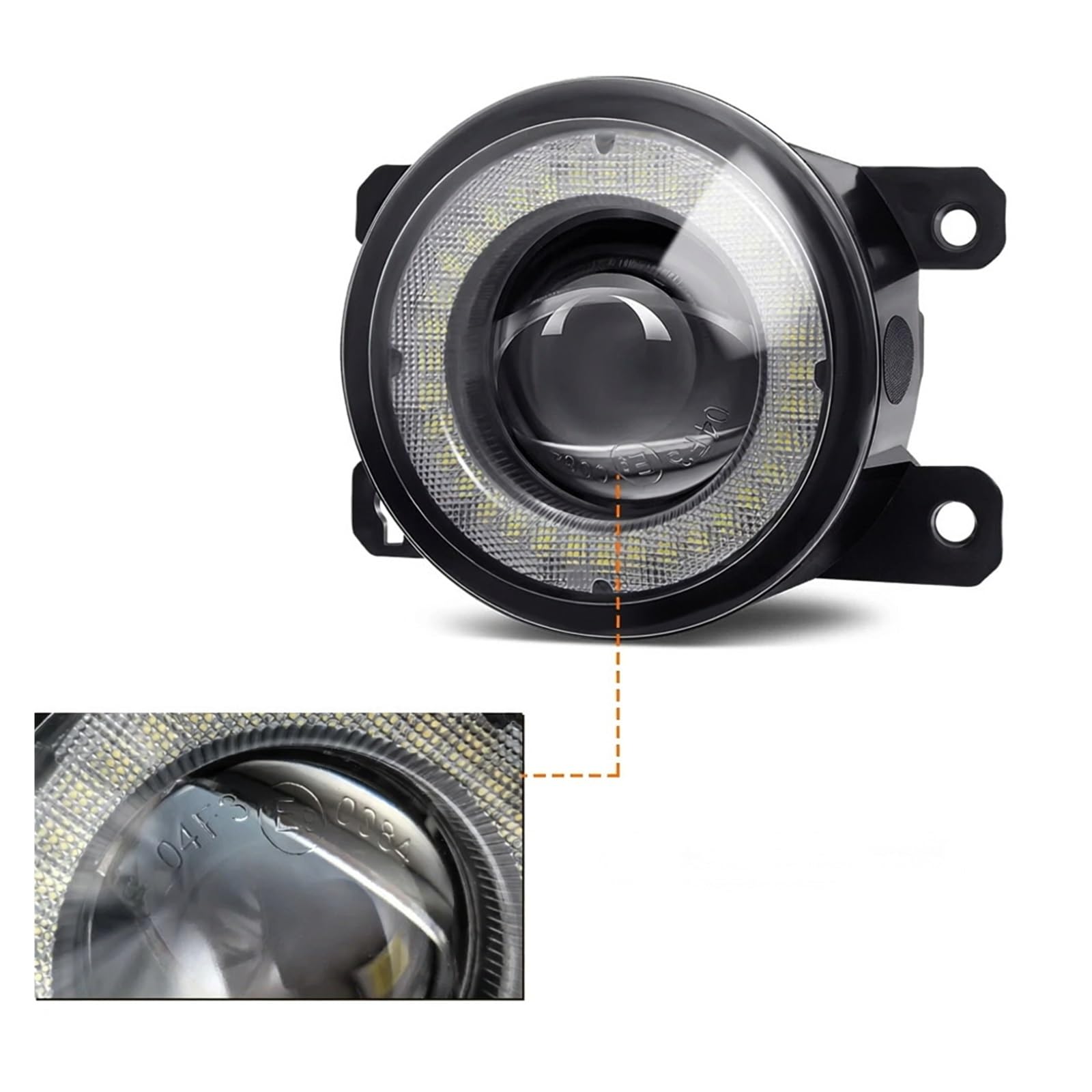 Faro Delantero Conjunto Luz Antiniebla LED Externa Camión Lámpara Circulación Diurna Antiniebla DRL Ojo Ángel 30W Para Ford Para Ranger PX PX2 P375 T6 2012-2021 Faro Antiniebla(White and Red)