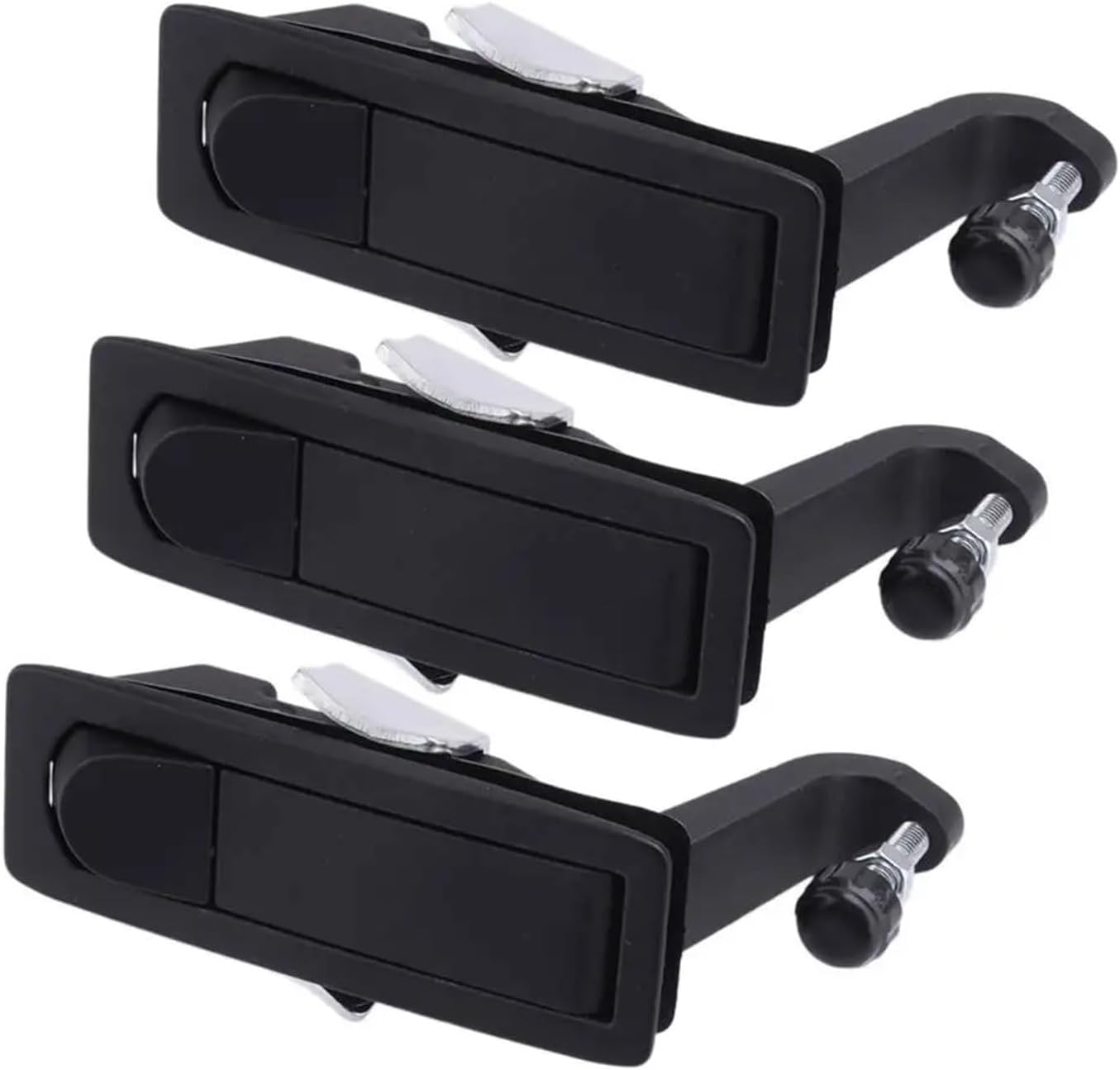 Tool Box Locks 2/4/6Pcs Black RV Adjustable Compression Latch Locks - Hand Operated(4pcs)