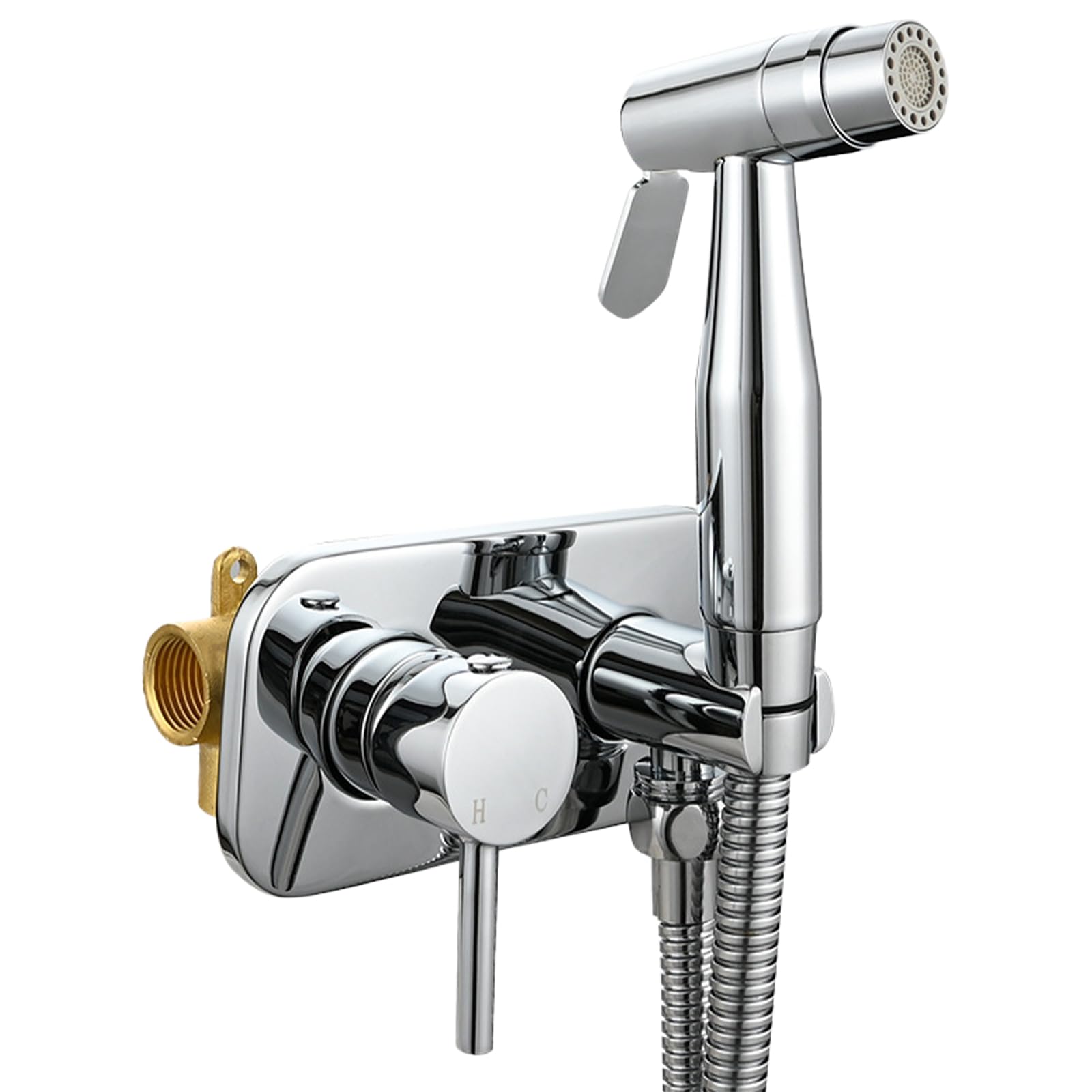 uikios Toilet Bidet Sprayer Set with Hot Cold Mixers Elegant Warm Water Toilet Handheld Bidet Sprays for Hygienic Comfor