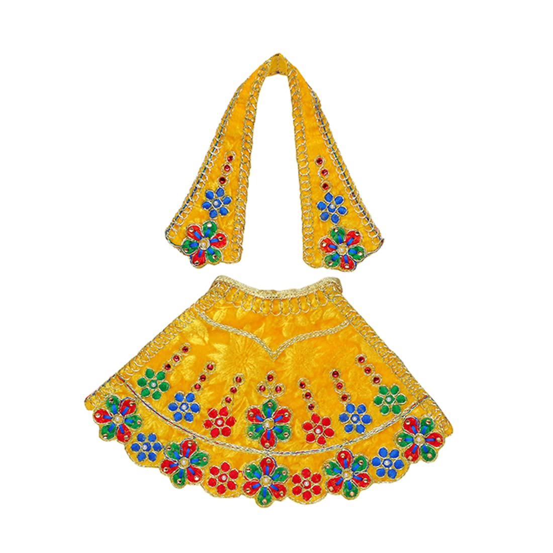 Aditri Creation Decorative Durga Devi Dress Colorful Flower Design