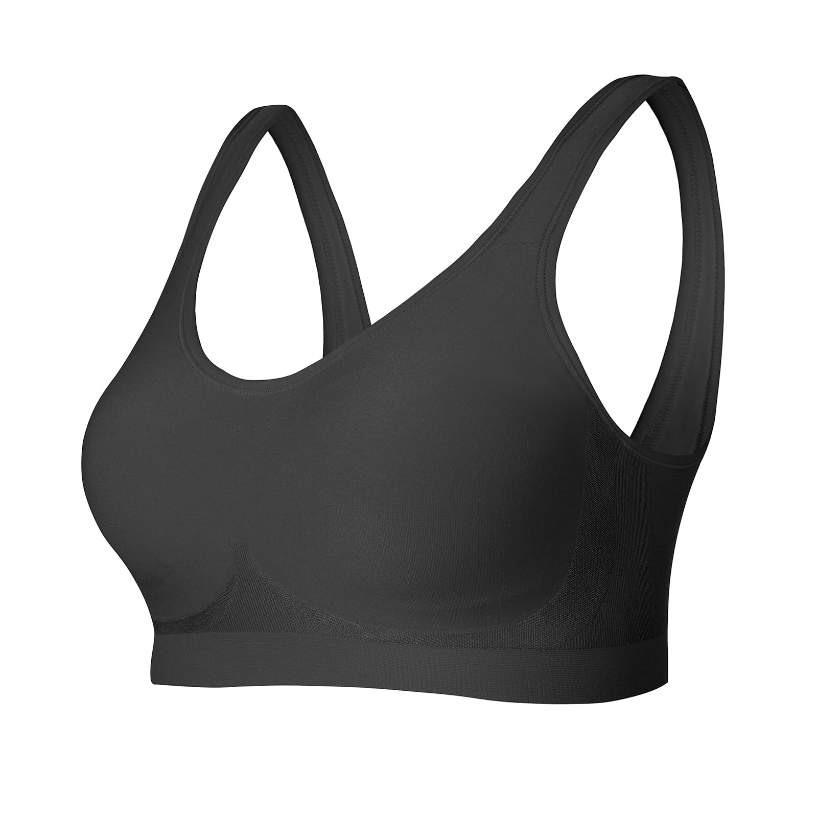 Lemef Wireless Bra for Women No Underwire Seamless Underoutfit Bra with Support and Lift Padded Wirefree Sports Bra