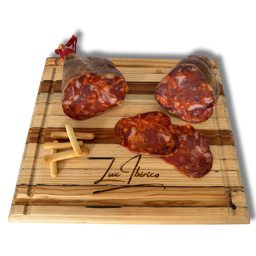 LUX IBÉRICO - Morcón Ibérico de Bellota (900g) | Embutido Premium | Elaboración Tradicional | Curación 3 Meses | Envasado | Sabor Intenso | Aroma Profundo | Similar al Chorizo Ibérico de Bellota