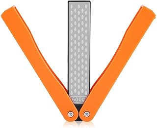 Dual-Grit Diamond Sharpening Stone, 400/600 Grit Folding Pocket Diamond Whetstone Knife Sharpeners Handheld Double Sided Sharpening Stone for Outdoor Camping Kitchen Garden