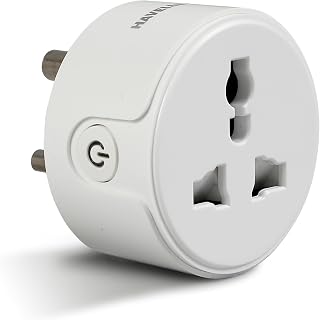 Havells 10 A Wi-Fi Smart Plug (White) with Voice Control & Energy Monitoring Compatible with Alexa and Google Assistant