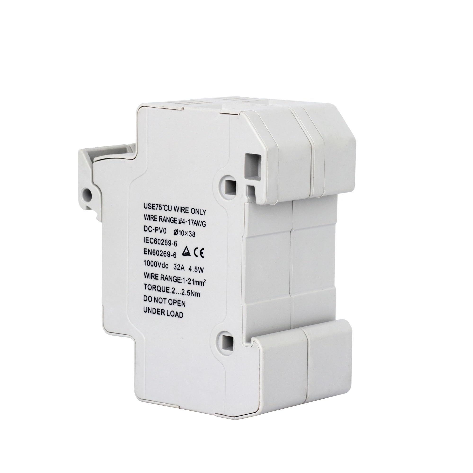 10 * 38mm Hohe Spannung Solar PV 2P Parallel DC Sicherung Halter 1000V Mit PV Sicherungen 3A-25A 1Pcs(15A)