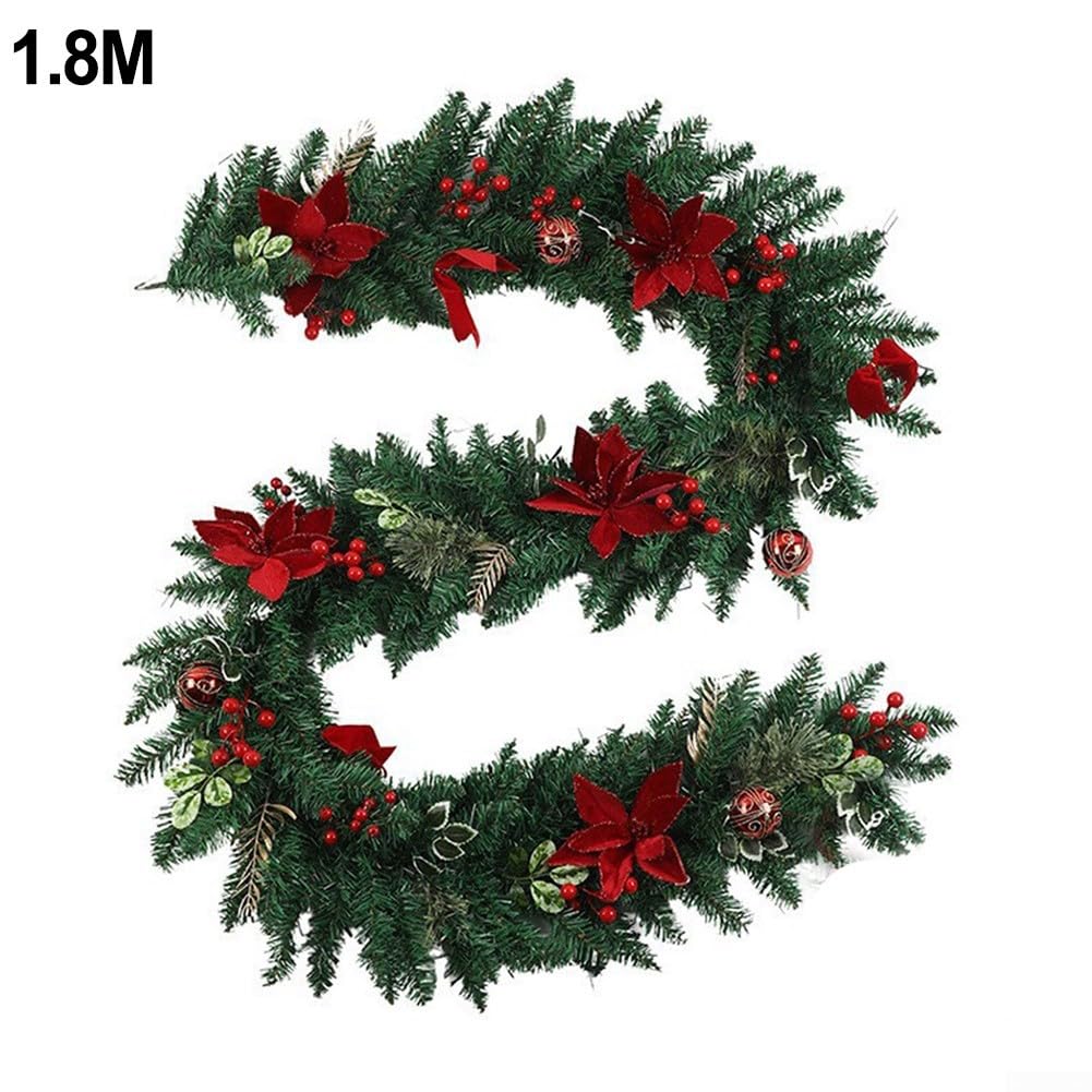 Weihnachtsgirlande mit Poinsettien