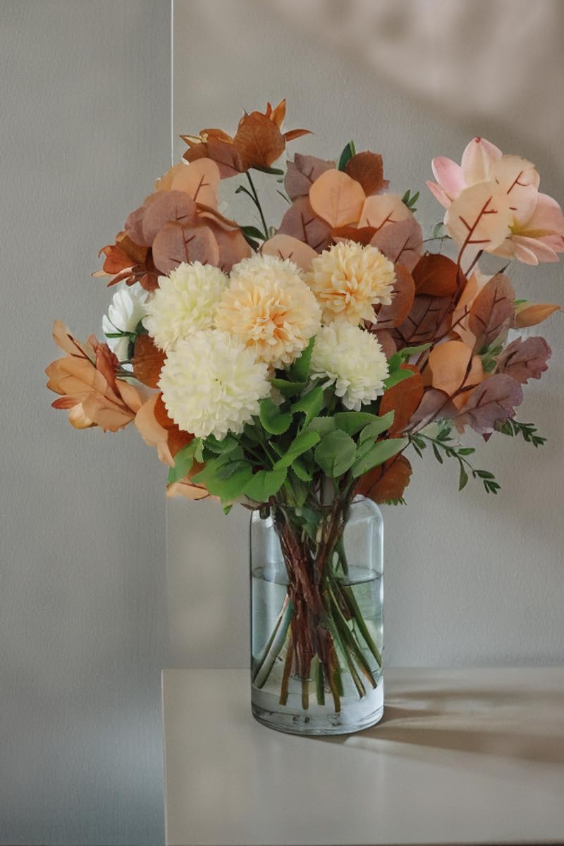 造花 ブーケ ガーベラ りんごの葉 花束 枯れない花 人工観葉植物 アーティフィシャルフラワー プレゼント お祝い お見舞い 誕生日 母の日 バレンタインデー 転居 結婚式 プロポーズ 家庭 飾り 装飾 ブーケ 花束 1束(花瓶を含まない)