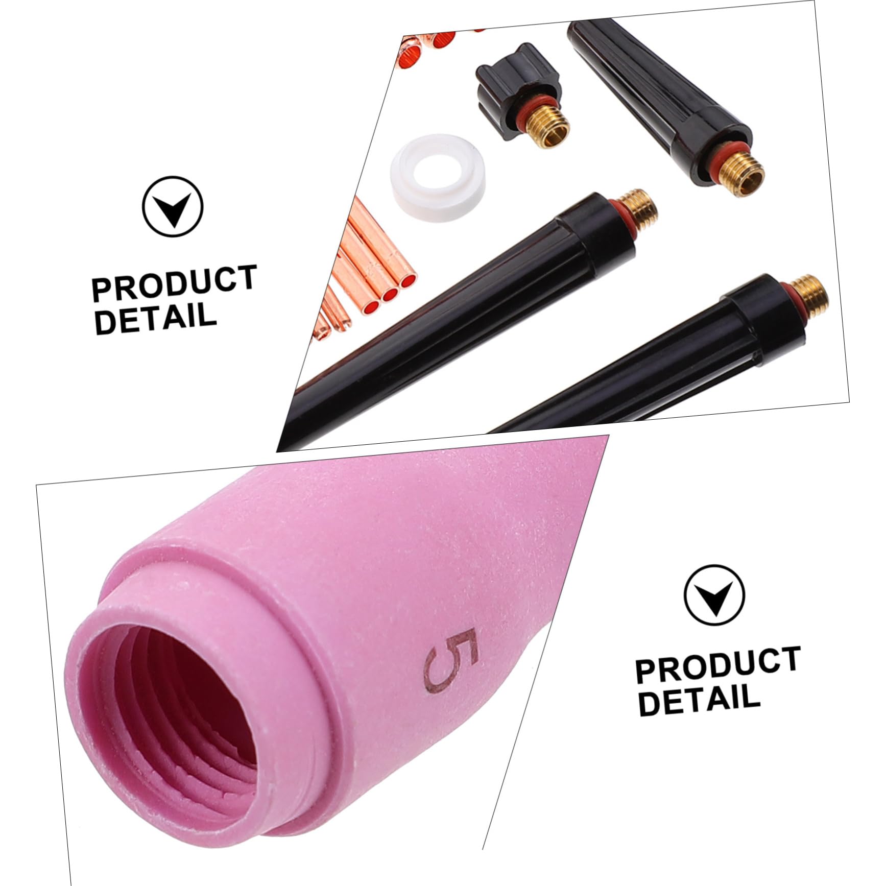 NUOBESTY 1 Accesorios de de soldadura portaelectrodos partes de la antorcha de soldadura clips de electrodos accesorios de soldadura boquilla de soplete de soldadura cerámica