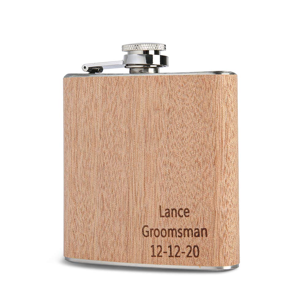 Jewel | Fiaschette Legno Personalizzata Con Incisione Nome Data O Logo