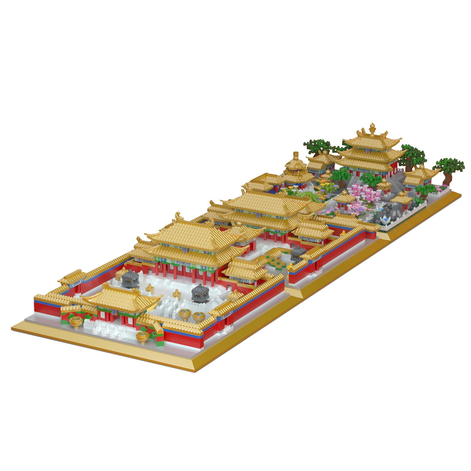 KeKeDuo Haus Bausteine Bausatz, 10385 Klemmbausteine Modular Buildings 3 in 1 Chinesische Kaiserpalast Architektur Modellbausatz, MOC Weltberühmtes Gebäude Bauset Nicht Kompatibel mit Großen Marken