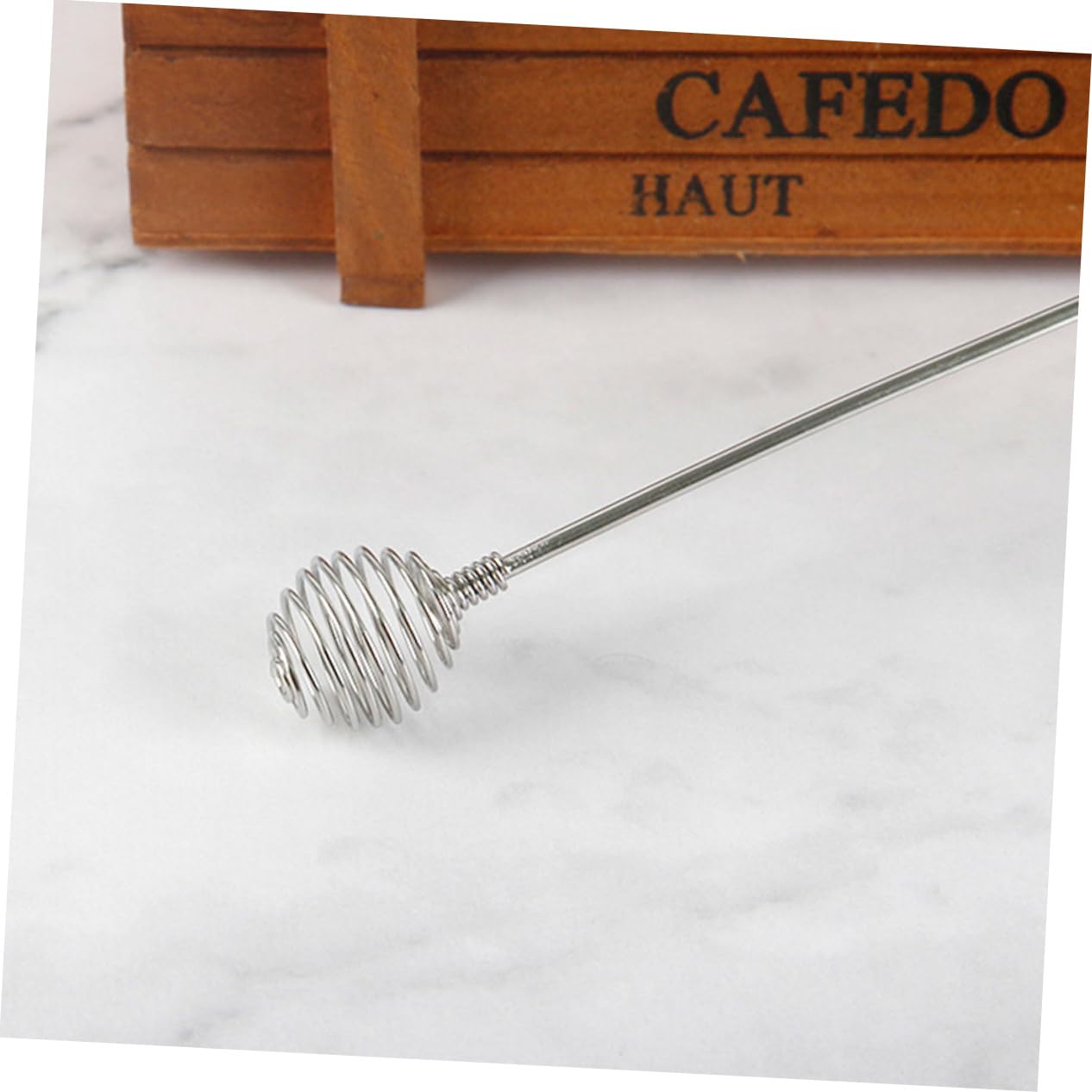 NAMOARLY 2sets Stainless Steel Stirring Rod Stick Hand Mixer Whisk Barbershop Tool 2pcs*2