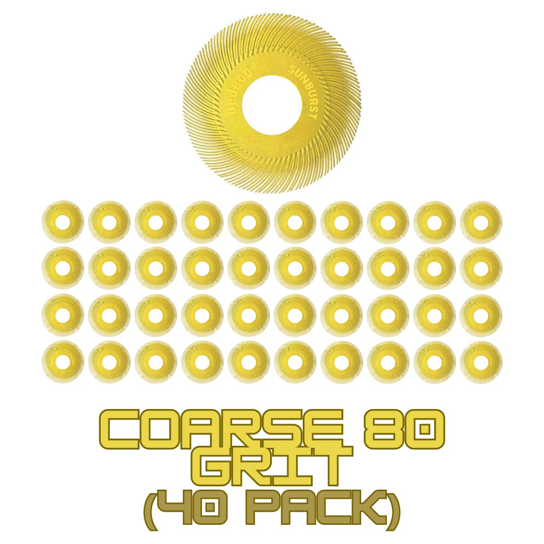 Dedeco Sunburst Radial Bristle Discs for Rotary Tool - 6