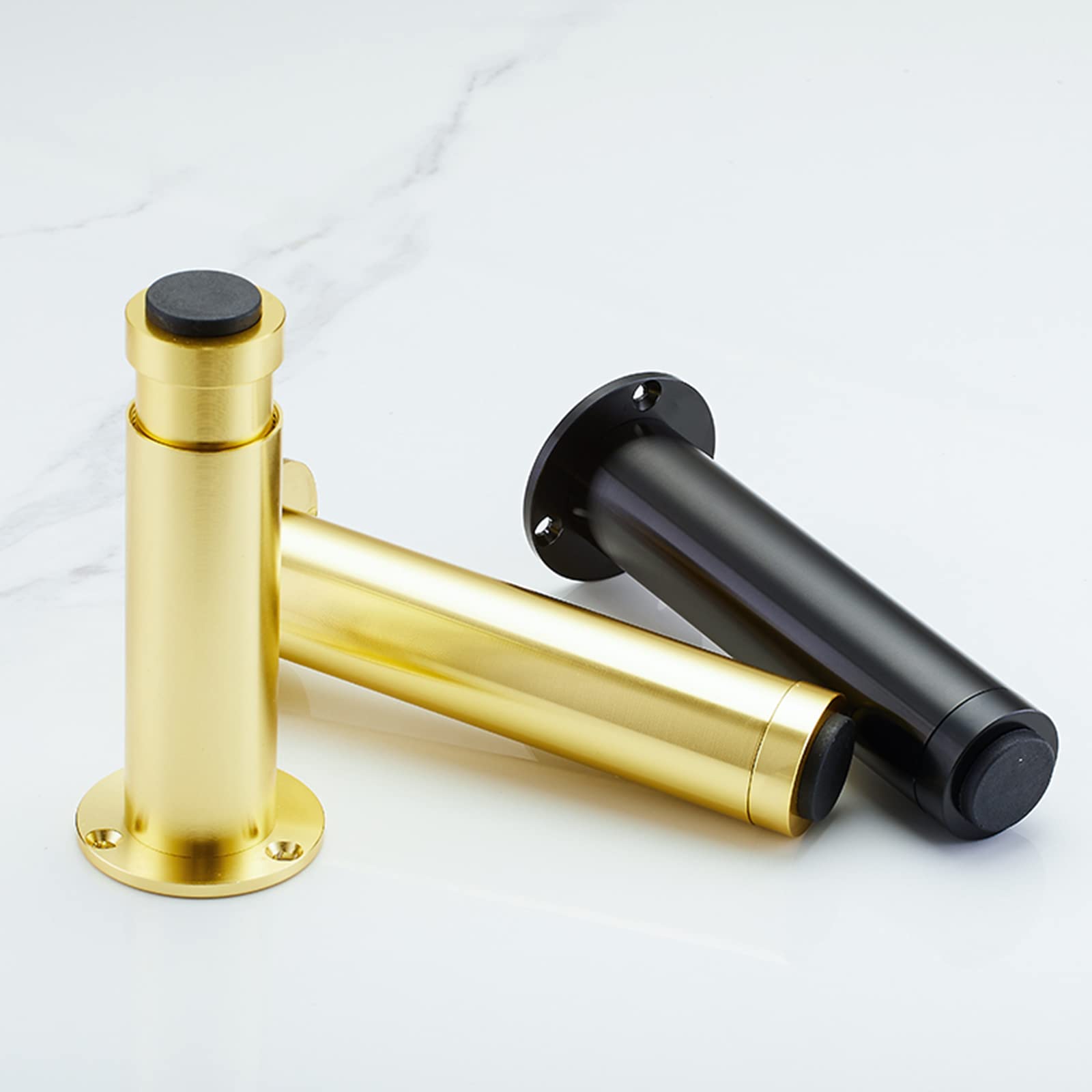 Gambe regolabili per mobili in alluminio, confezione da 4 piedini rotondi neri per divani e gambe di ricambio in metallo per tavoli e cassetti (25 30 cm), facile installazione con viti, design