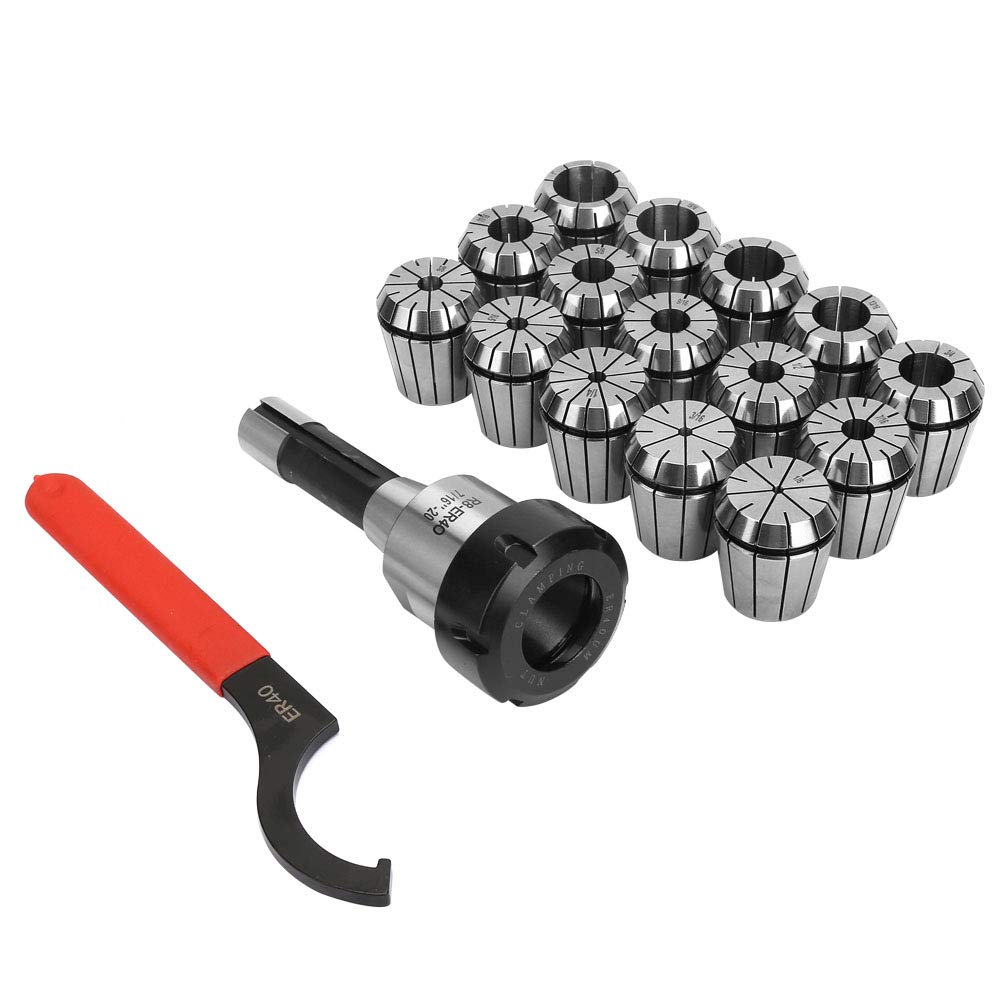 R8 ER40 Collet Chuck Set 15 Pezzi Alta Forza di Serraggio Precisione