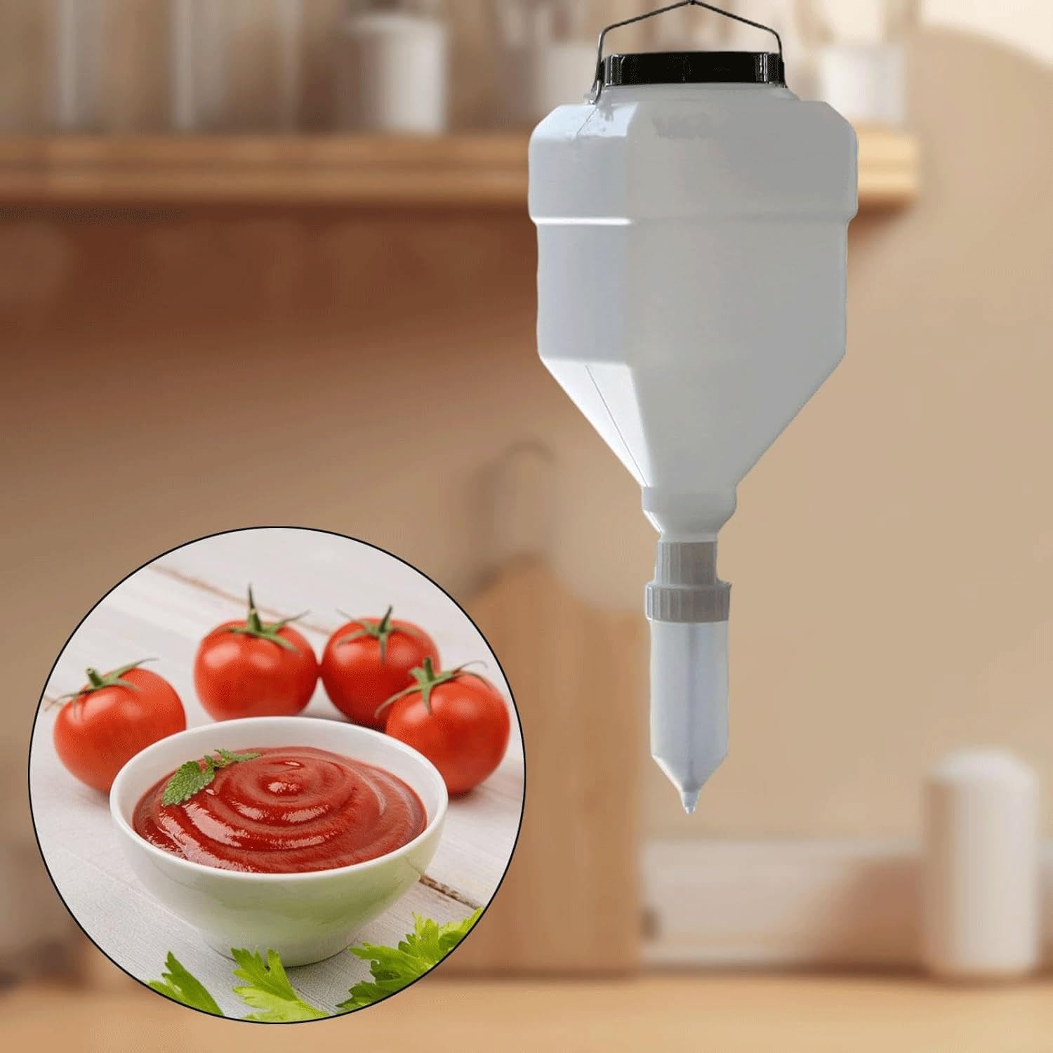 Dispenser for salse da appendere, spremisalse da 5,5 litri Dispenser for salse da appendere, Bottiglia for salsa da spremere ricaricabile, Bottiglie di ketchup da spremere for senape, insalata,ketchup