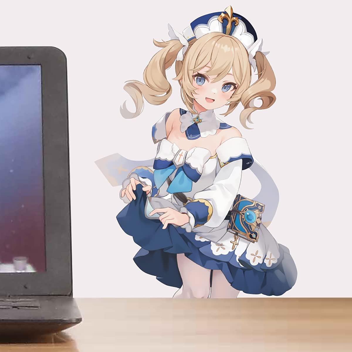 Amazon 原神 壁紙 ステッカー 刻晴 甘雨 レザー ナナ フータオ バーバラ クレー コクセイ 七七 原神project Genshin Impact Genshin ウォールステッカー 壁紙シール 簡単 Diy 可愛い 貼ってはがせる トイレ 部屋 キッチン インテリア バーバラc ミドル アニメ 萌え