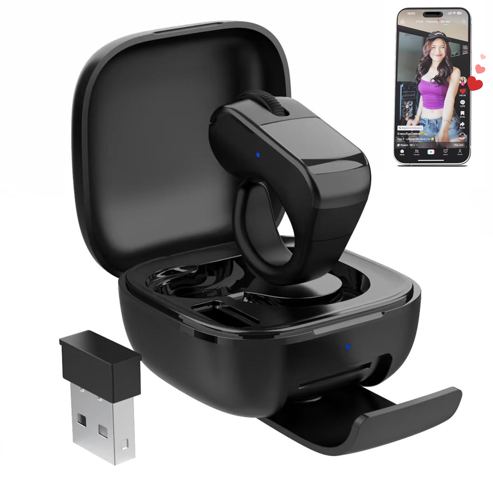 Télécommande TikTok iPhone Android bague de défilement Bluetooth PC - 8