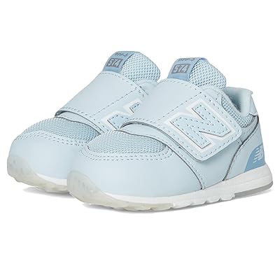 New Balance Kids 574 New b Hook Loop (Infant/Toddler) Kids Shoes Frosted Glass/Silver Metalic