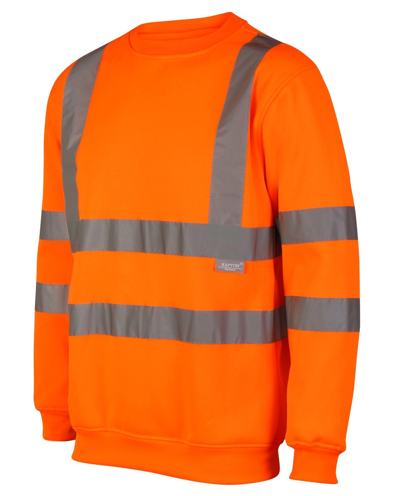 High Visibility Crew Neck Sweatshirt Sizes S- 5XL Yellow Orange Black Hi Vis Viz Reflective Workwear Outdoor Seen Safety Clothing Round Neck Jumper