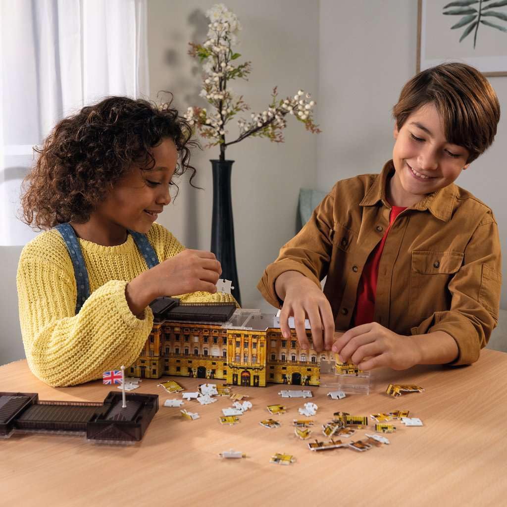 Ravensburger - Puzzle 3D Building - Buckingham Palace illuminé - A partir de 8 Ans - 216 pièces numérotées à Assembler sans Colle - Accessoires de Finition Inclus - 12529
