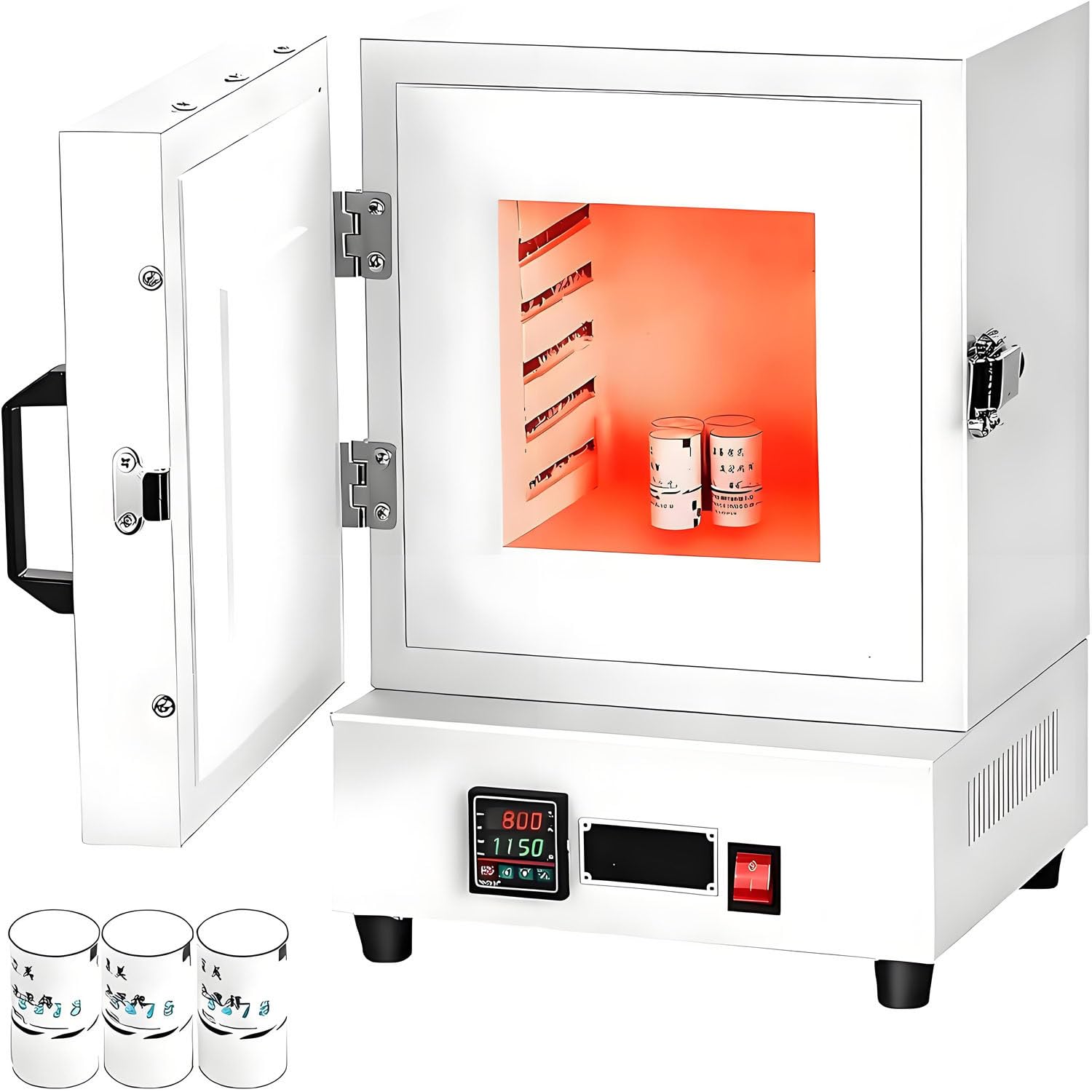 UORDBY Laboratory Muffle Furnace, Electric Kiln 1150℃ Metal Melting Furnace,2000w Electric Ceramic, for Jewelry Making, Metal Casting, Pottery Glazing & DIY Projects