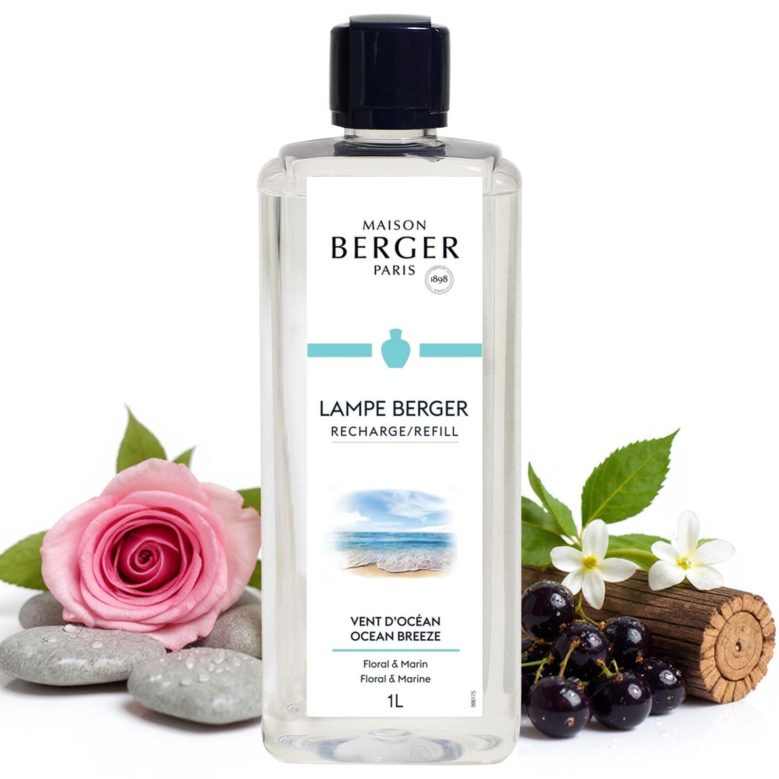 MAISON BERGEROcean Breeze Lamp Berger Refill - Ready to Use - Fragrance & Purify - Delicate, Even & Long-Lasting Fragrance - 1l