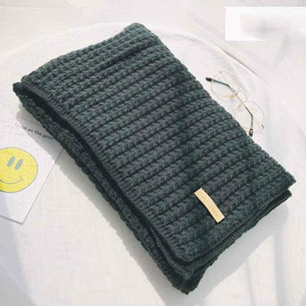 Schal Weiblicher Winter Koreanische Version des vielseitigen Dual-Use-Schülers Herbst und Winter Dicker, Warmer Strickschal aus Dicker Wolle Winterschal (Farbe: A)