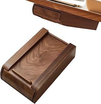 Wooden Under Desk Drawer, Under Desk Storage Box, Drawer Storage, Walnut, Small Items, Storage, Organization, Back Drawer, Cutlery Storage, Stationery, Small Items, Stand, Organizer, Tray, Strong