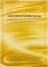 XINSON 24K Gold Snail Facial Mask – Peel Off Anti-Wrinkle Face Mask for Whitening, Brightening & Firming | Hydrating Gold Snail Extract Mask for Glowing Skin, Elasticity & Deep Moisture Care (Pack of 1)
