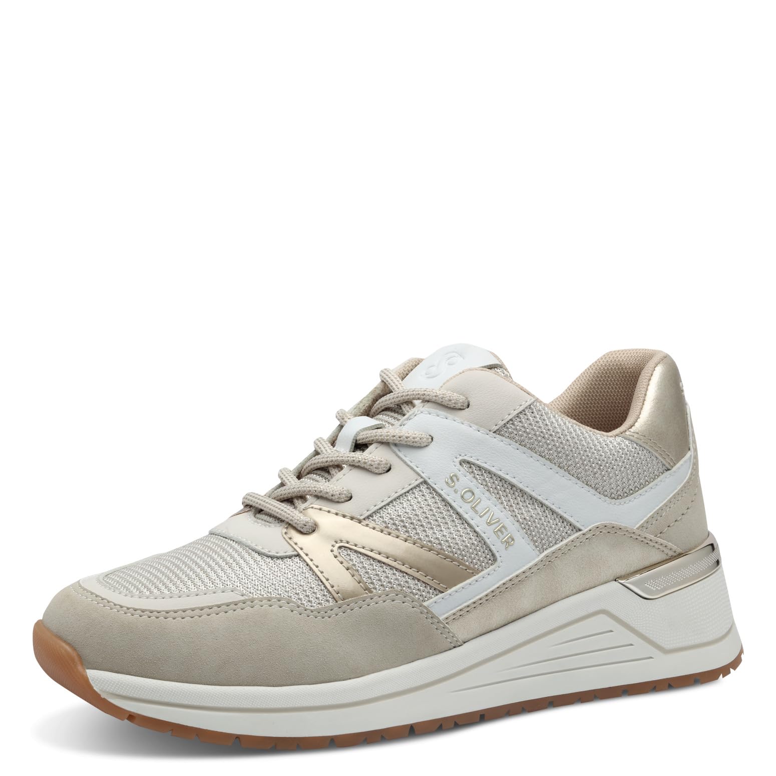 s.Oliver Women Damen Sneaker Low 5-23626-44, Beige Comb, 38