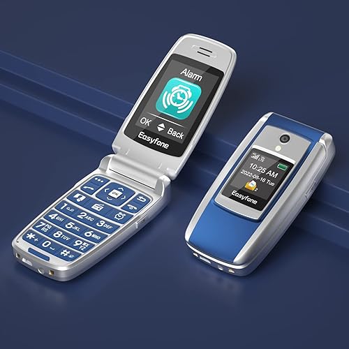 Miniatura 4 de Easyfone T300 4G desbloqueado con botón grande plegable teléfono celular para personas mayores, sonido claro y fuerte y compatible con audífonos,