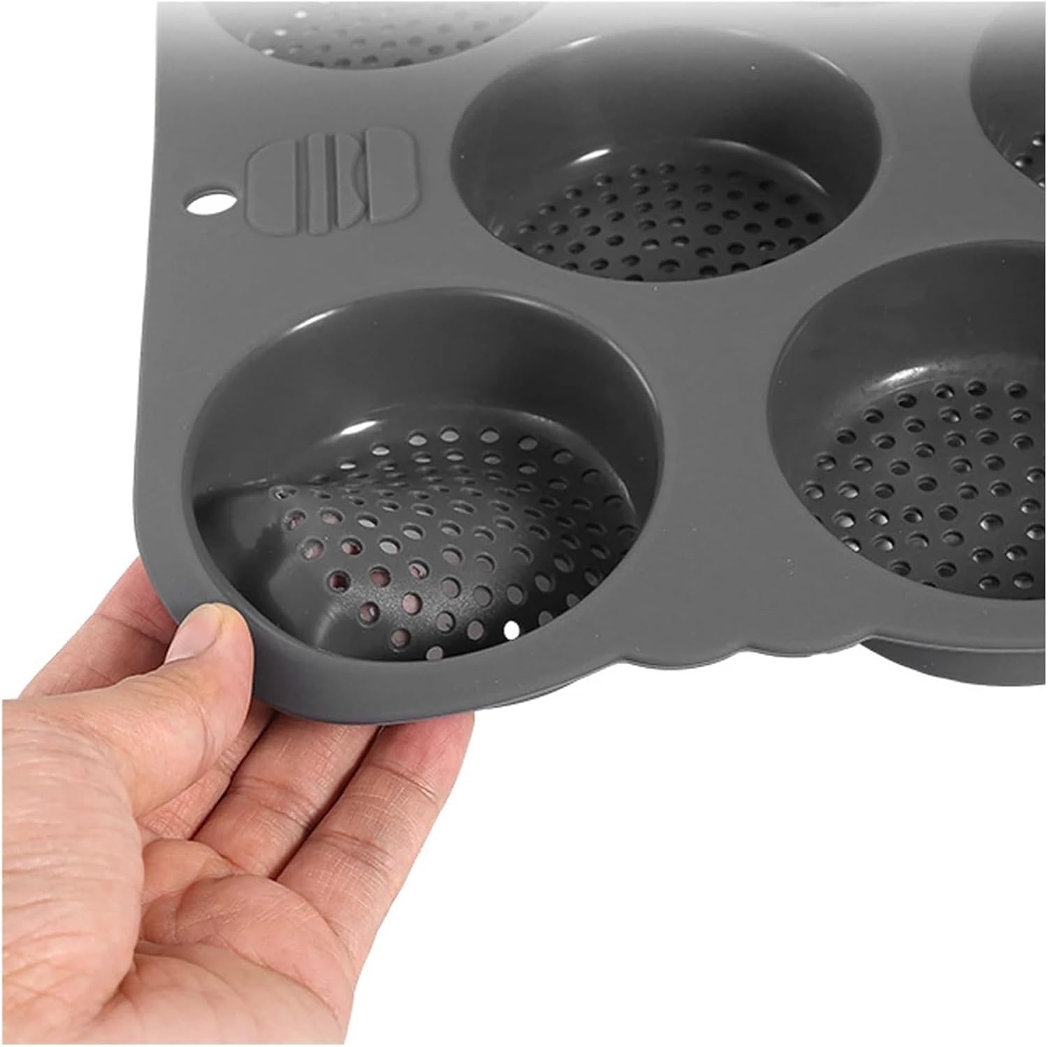 Hamburger Bun Pan Bread Mold Easy Release Reusable 8 Cavity Silicone